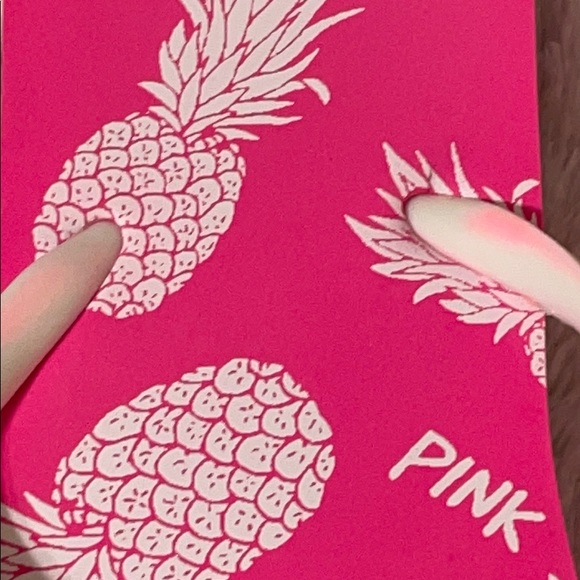 Victorias Secret Pink pink white flip flops size L - Picture 5 of 6